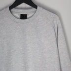 科技運動袖圓領上衣 灰色 [BE-50025]