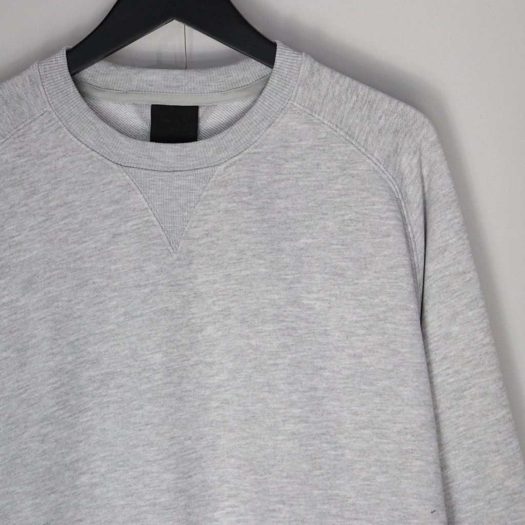 科技運動袖圓領上衣 灰色 [BE-50025]