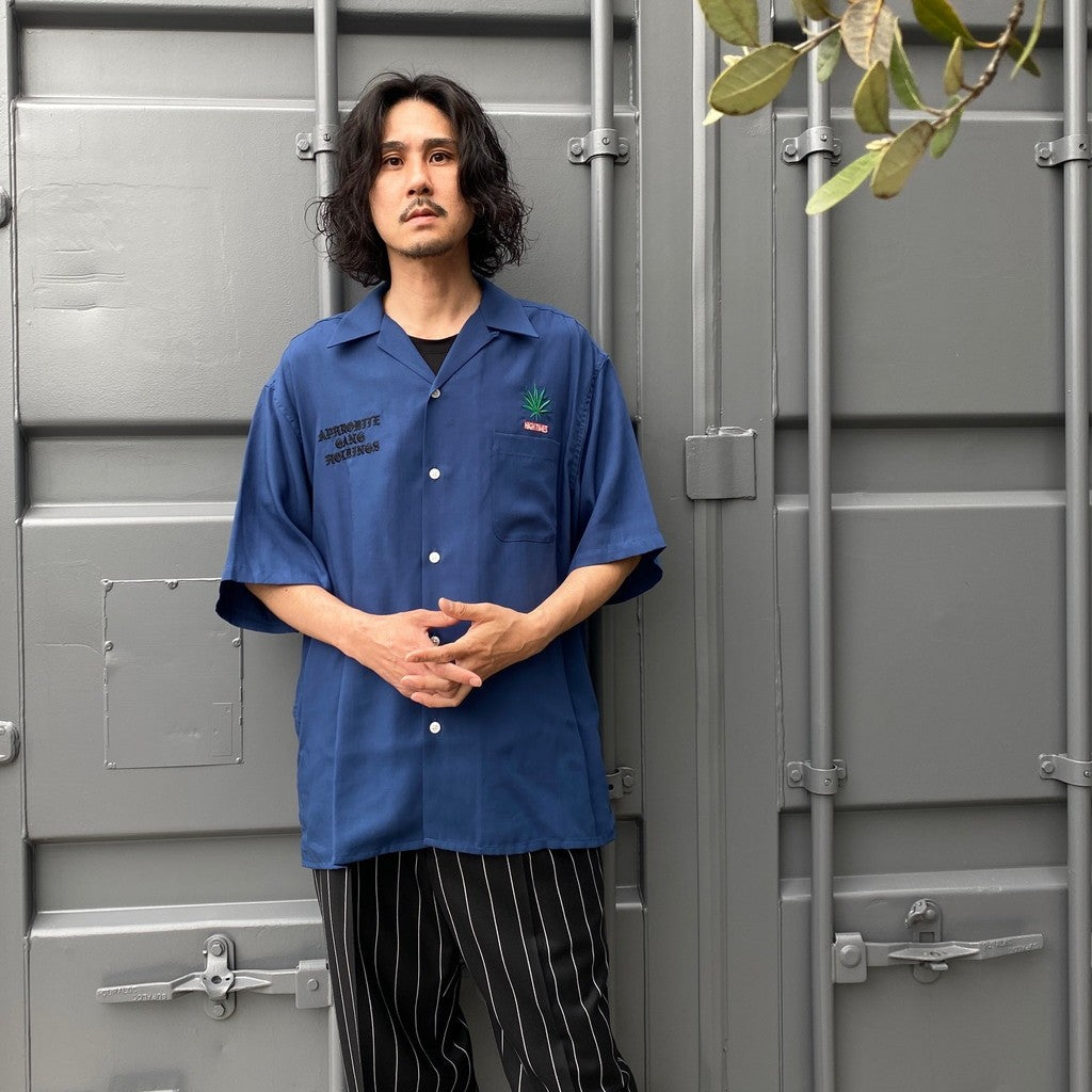 舐達麻 | HIGHTIMES | 50'S SHIRT S/S #NAVY [NMD-HIGHTIMES-WM-OC01]