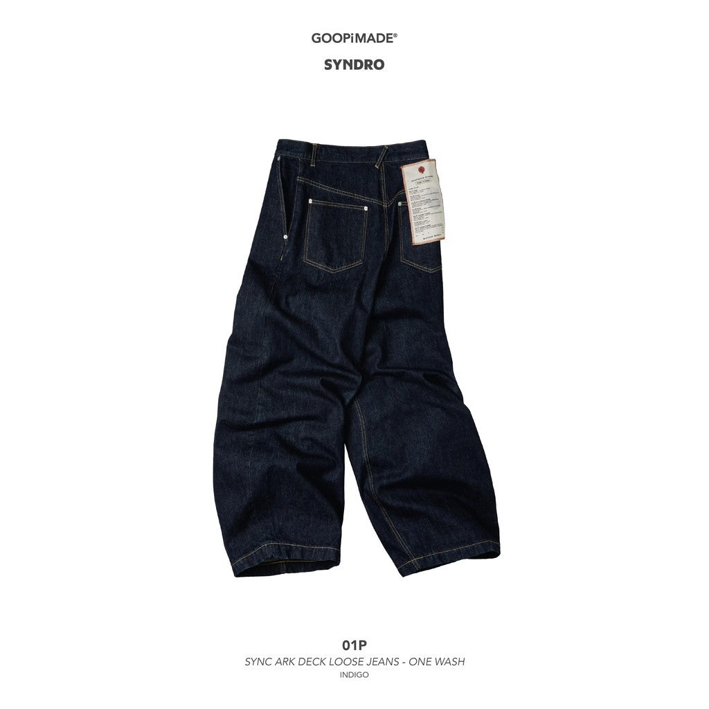 SYNDRO | 01P-SYNC ARK DECK LOOSE JEANS - ONE WASH #Indigo [GOOPI-26SS-JUL-01]