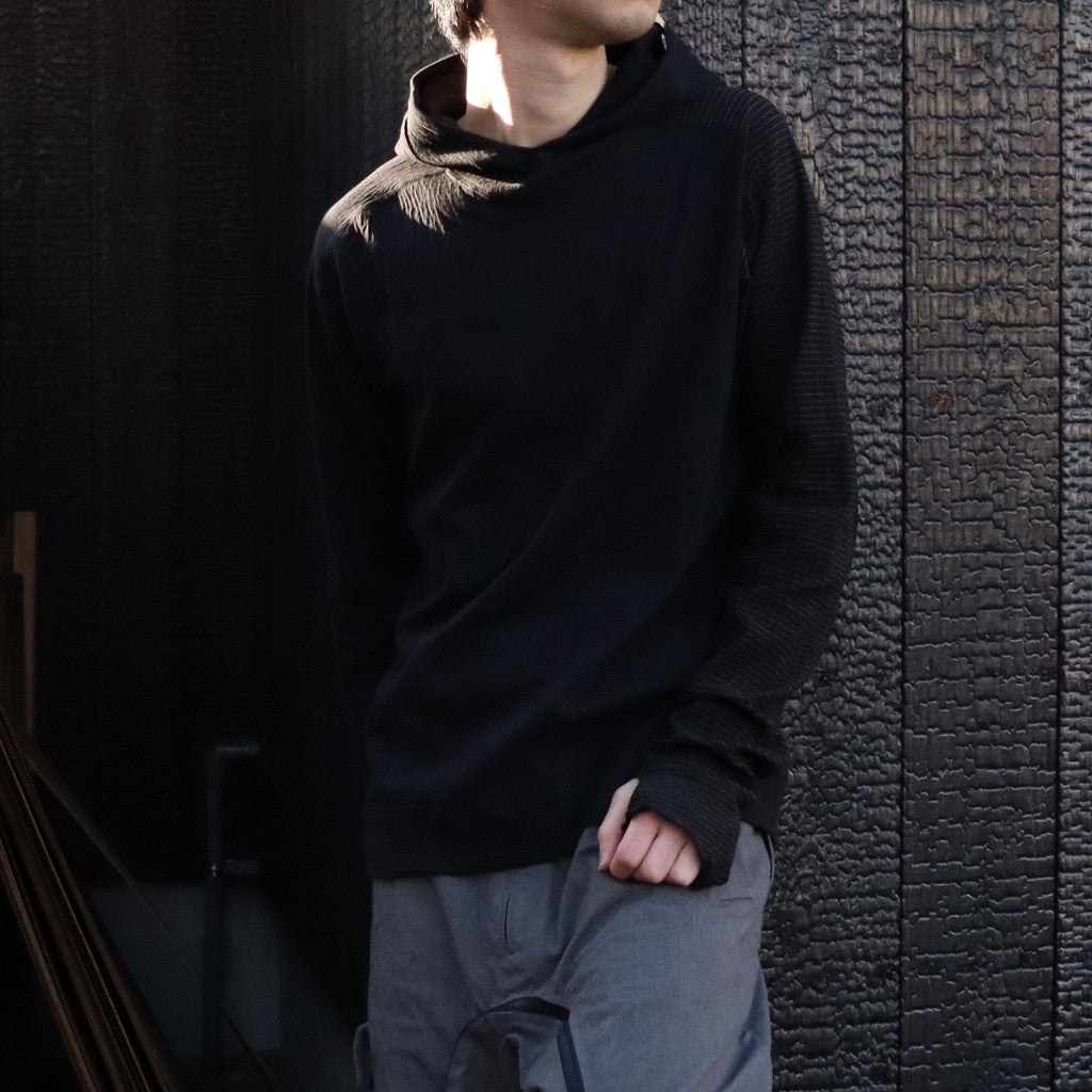 JIAN YE(ジェンイェ) 26ss GUAI HOOD LON T  メンズ GUAI HOOD LON T #BLACK [JI-26SS-CS07] - cocorozashi 三重県四日市市