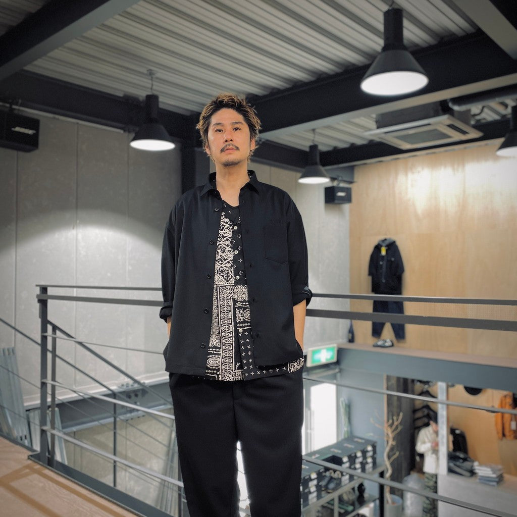 Tadanori Yokoo | Skull BANDANA S/S SHIRTS #BLACK [BV-SH2540110]