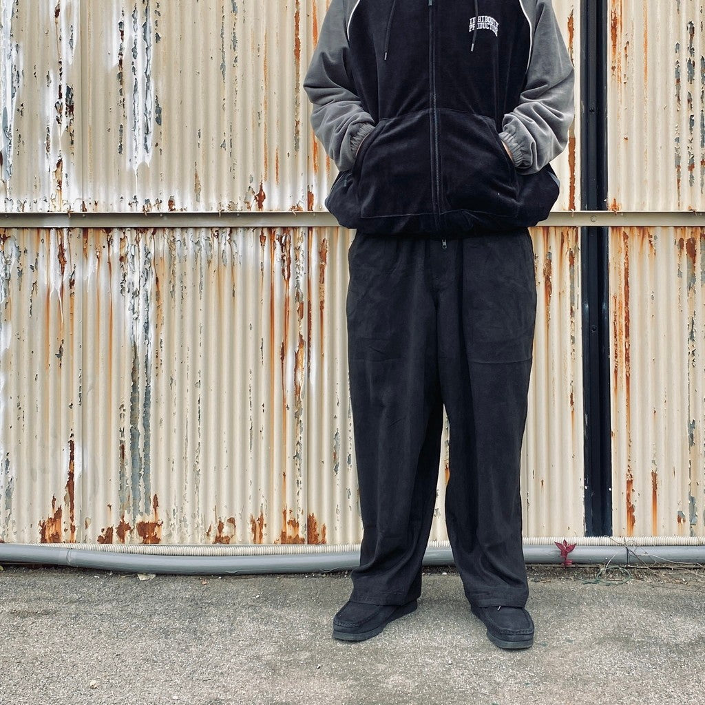 SUEDE BAGGY PANTS #Black [FW25-B12] - cocorozashi 三重県四日市市の