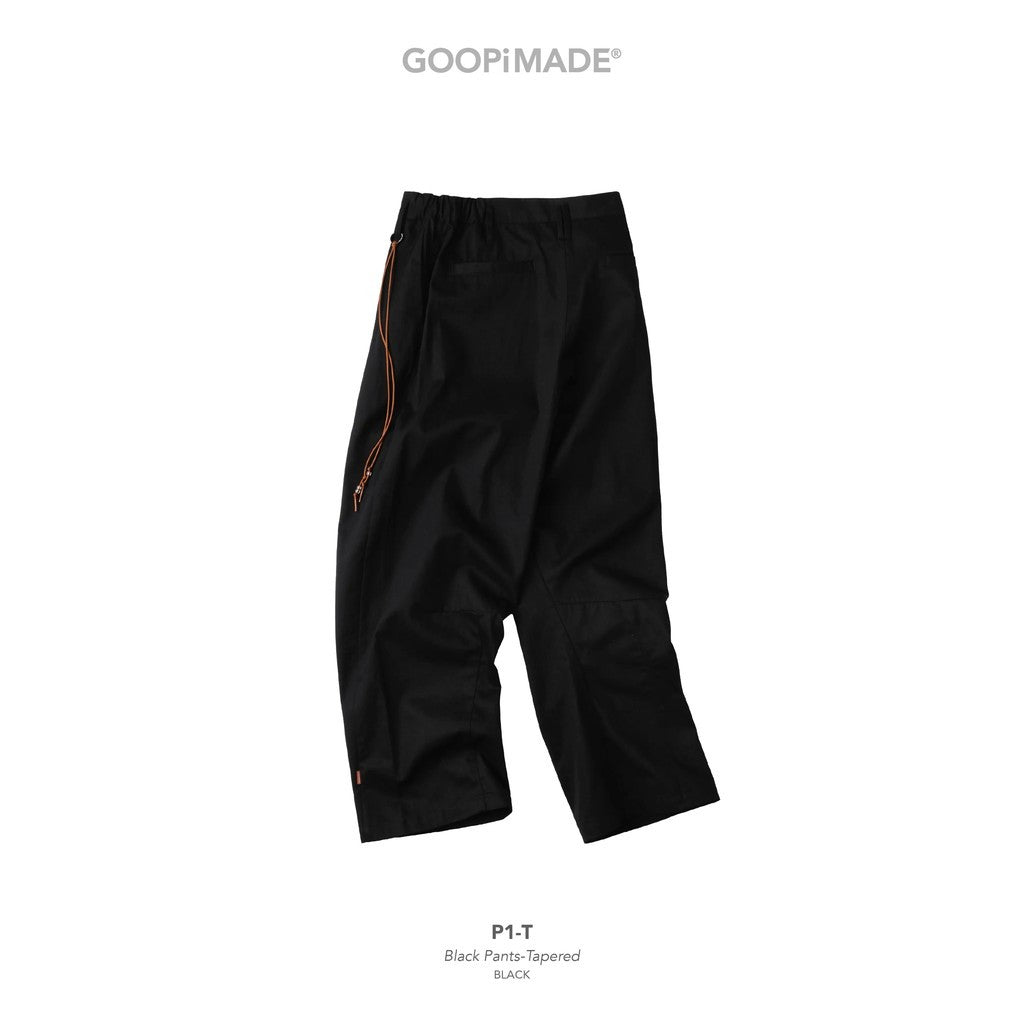 P1-T Black Pants-Tapered #Black [GOOPI-26SS-JUL-03] - cocorozashi