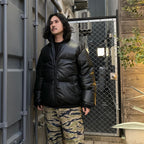 皮革羽絨外套（TYPE-2）#黑色 [24FW-WMO-OD02]