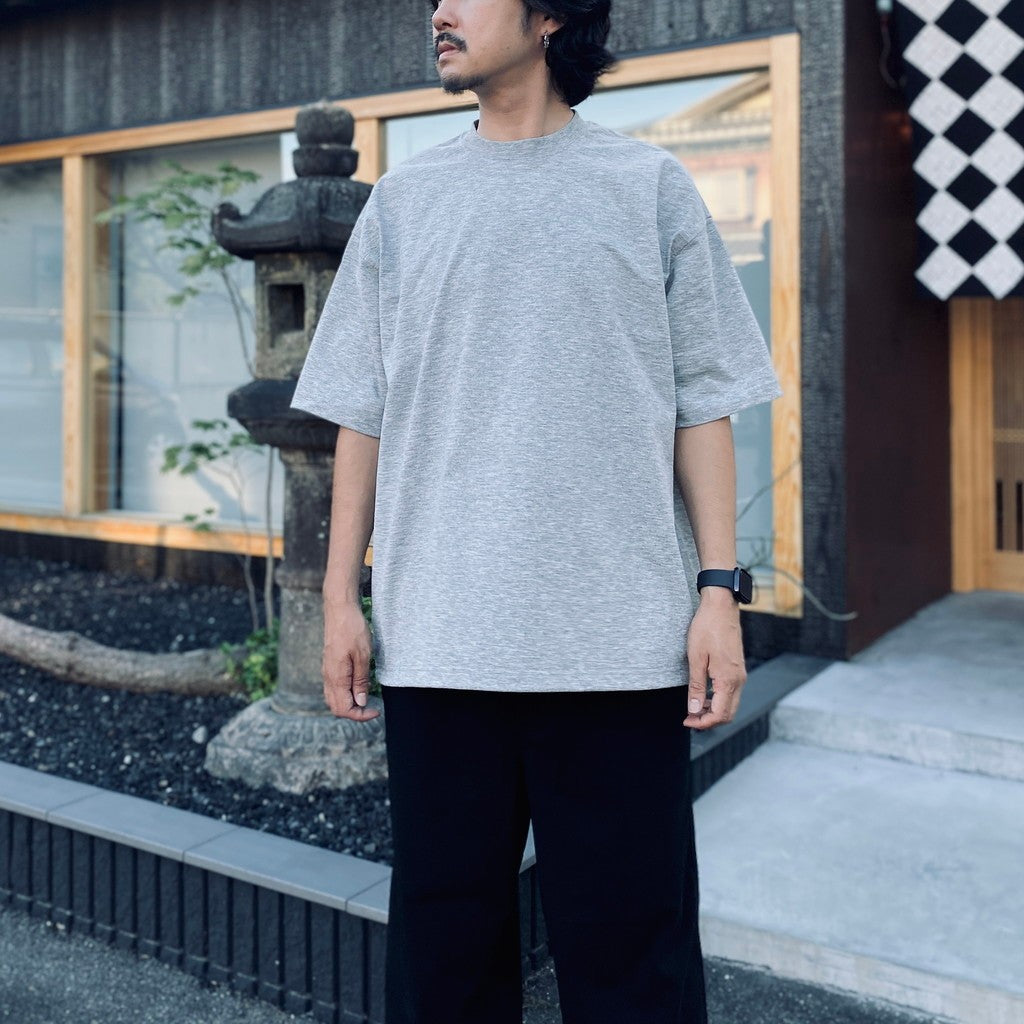 TECH DRAWSTRING TEE S/S #HEATHER GRAY [BE-32026W]
