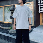 TECH DRAWSTRING TEE S/S #HEATHER GRAY [BE-32026W]