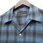 OMBRE CHECK OPEN COLLAR SHIRT S/S ( TYPE-3 ) #BLUE [26SS-WMS-OC14]