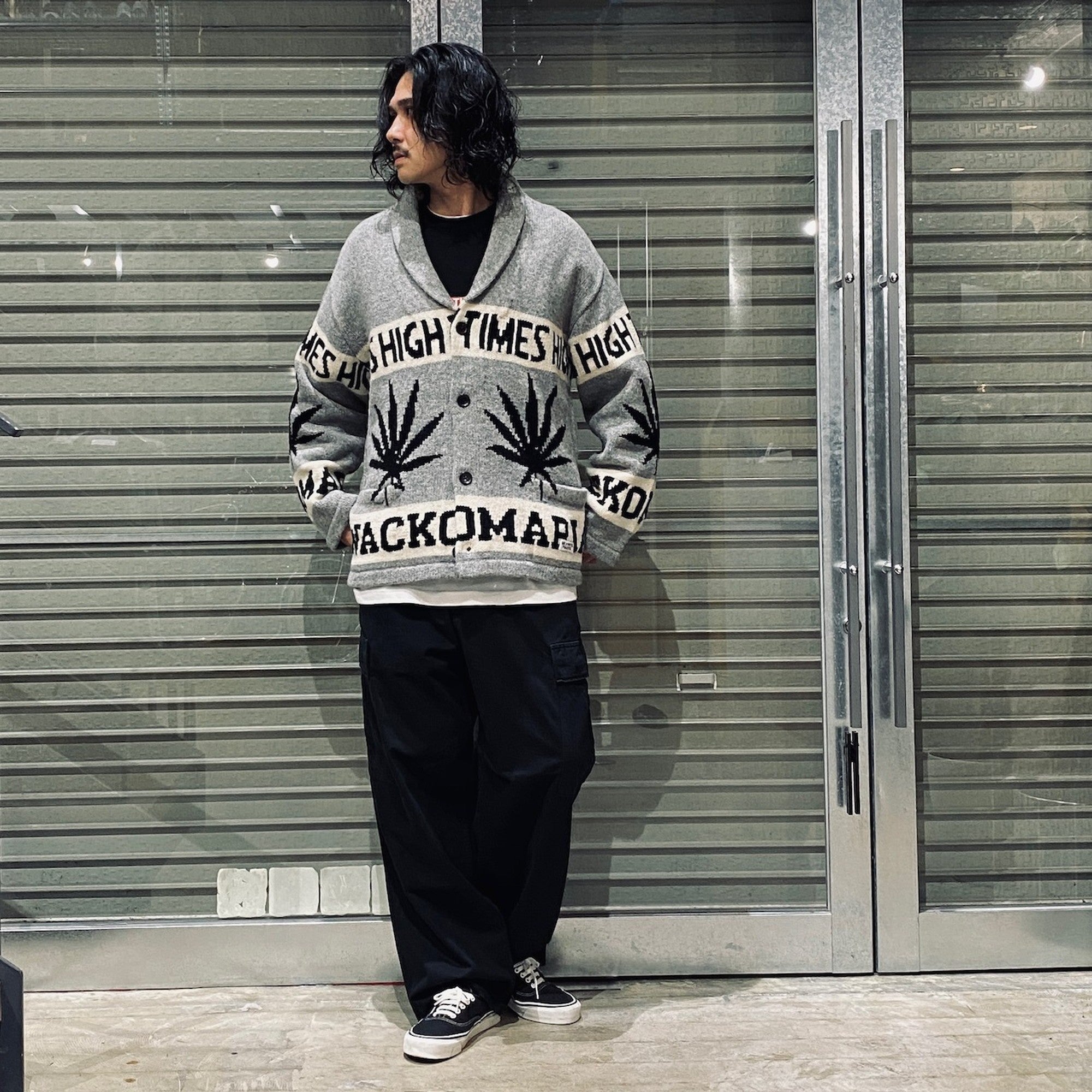 HIGHTIMES | COWICHAN SWEATER #GRAY [HIGHTIMES-WM-KN04]