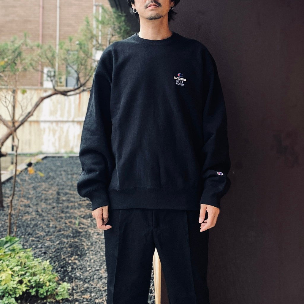 CHAMPION | REVERSE WEAVE CREW NECK SWEAT SHIRT #BLACK [26FW-WMC-CP04]