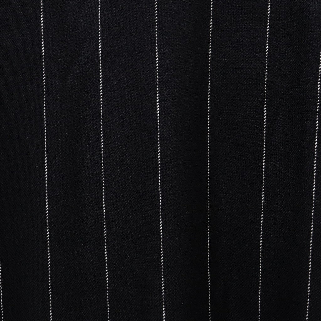 STRIPED OPEN COLLAR SHIRT L/S (TYPE-2) #BLACK [24FW-WMS-OC06]