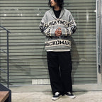HIGHTIMES | COWICHAN SWEATER #GRAY [HIGHTIMES-WM-KN04]