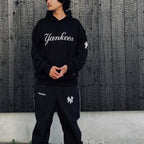 MLB | NY | HEAVY WEIGHT PULLOVER HOODED SWEAT SHIRT ( TYPE-1 ) #BLACK [MLB-WM-SS01]
