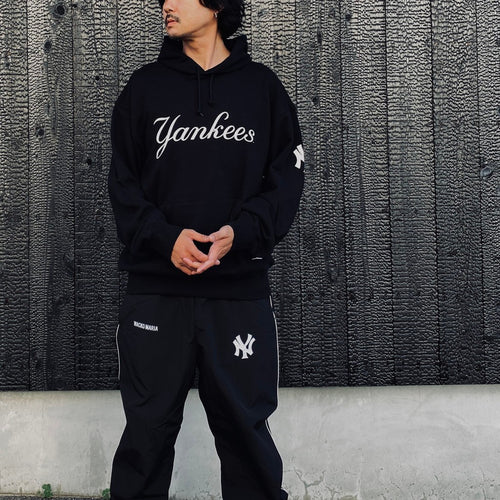 MLB | NY | HEAVY WEIGHT PULLOVER HOODED SWEAT SHIRT ( TYPE-1 ) #BLACK [MLB-WM-SS01]