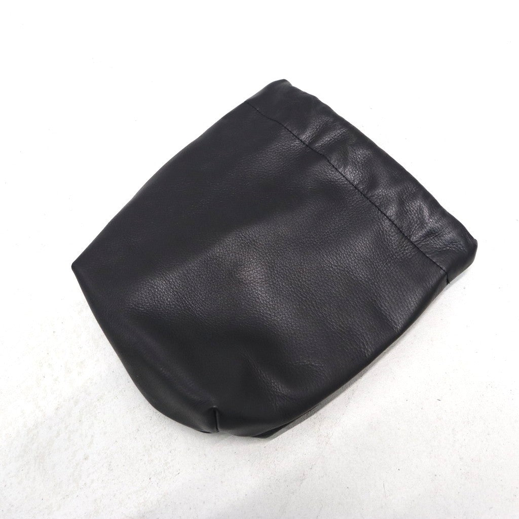 LEATHER POUCH #BLACK [26SS-WMA-BG14]