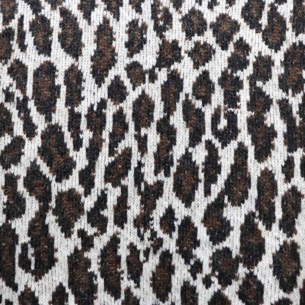 LEOPARD MOHAIR JACQUARD CARDIGAN #WHITE [26FW-WMK-KN17]