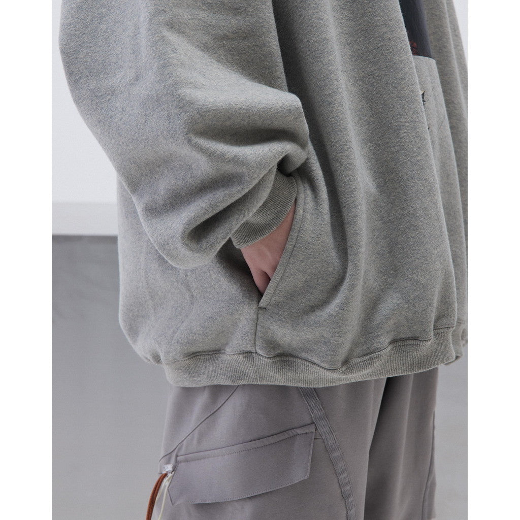 「RE-C01」Ryoiki Exp. 超大圓領毛衣 #M-GRAY [GOOPI-23AW-DEC-03]