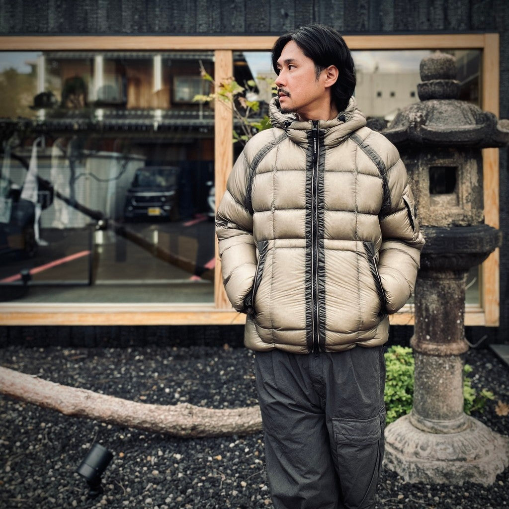 D.D. SHELL HOODED DOWN JACKET #356 FALLEN ROCK [21CMOW702A -26FWM]
