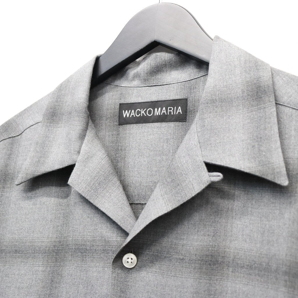 OMBRE CHECK OPEN COLLAR SHIRT L/S #GRAY [26SSE-WMS-OC03