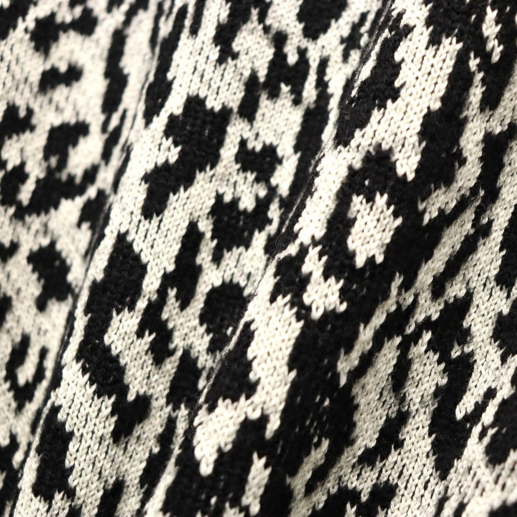 LEOPARD JACQUARD CARDIGAN ( TYPE-1 ) #WHITE [26SS-WMK-KN14]
