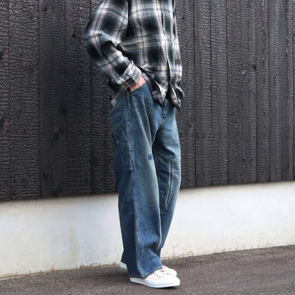 HERITAGE DENIM PAINTER PANTS AGED #INDIGO [BW261-HDPP]