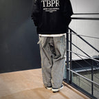 HICKORY PAINTER BALLOON PANTS #Black [SS25-B09]