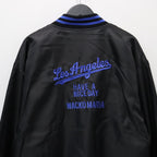 MLB | LA | REVERSIBLE VARSITY JACKET ( TYPE-2 ) #BLACK-BEIGE [MLB-WM-BL02]