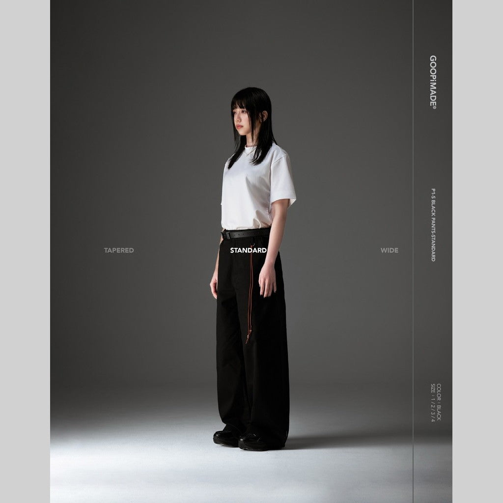 P1-S Black Pants-Standard #Black [GOOPI-26SS-JUL-02]