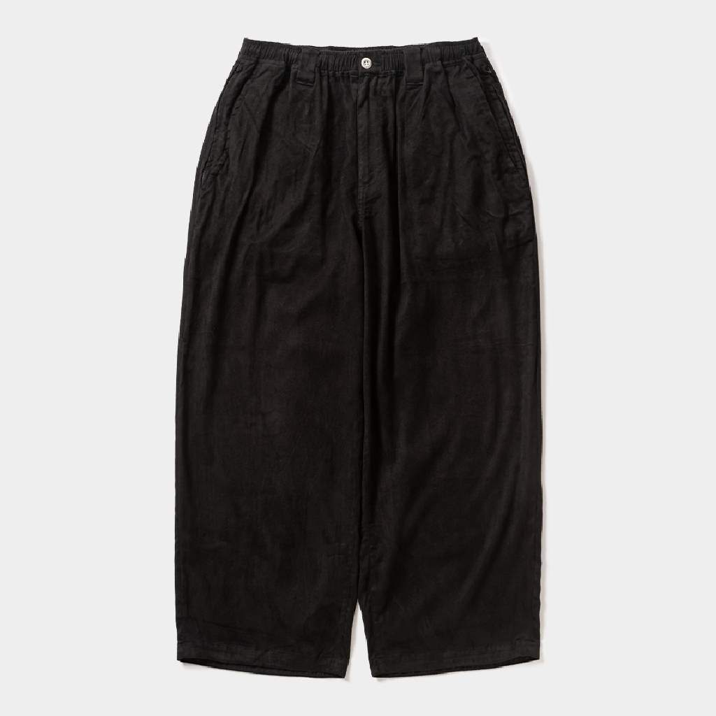SUEDE BAGGY PANTS #Black [FW25-B12]