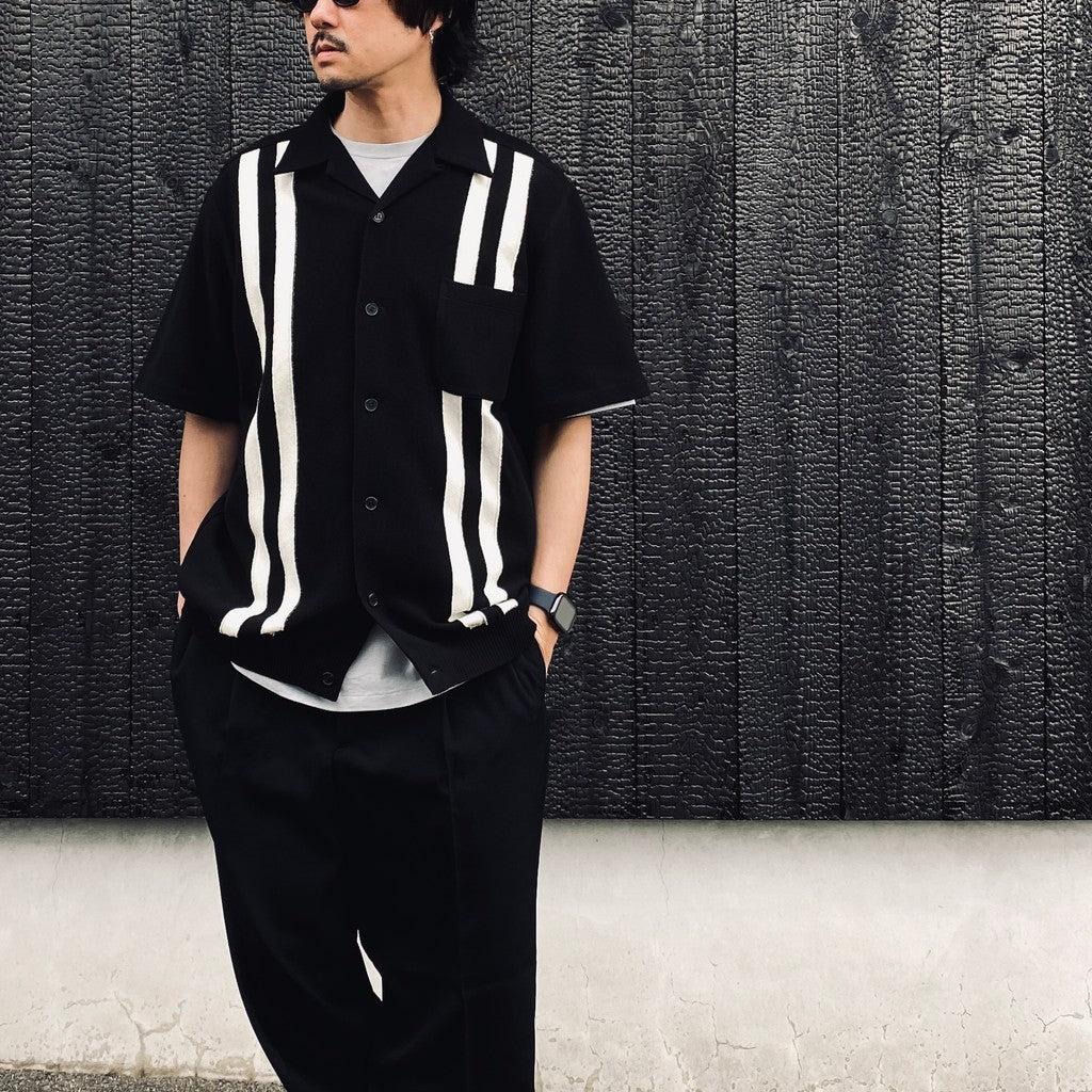KNIT SHIRT ( TYPE-1 ) #BLACK [26SS-WMK-KN01] - cocorozashi 三重県