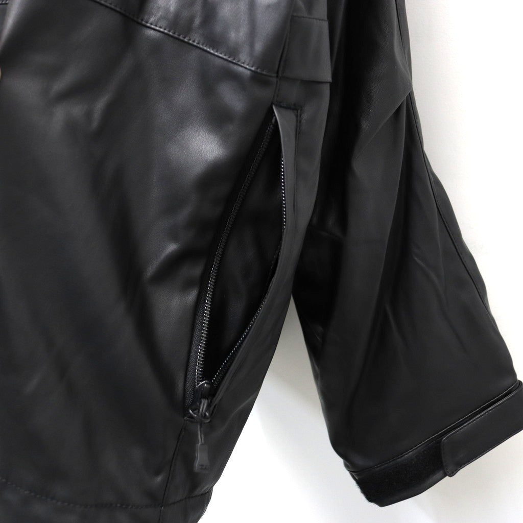 TECH SYNTHETIC SKIN WINDBREAKER JACKET #BLACK [BJ-40025W]
