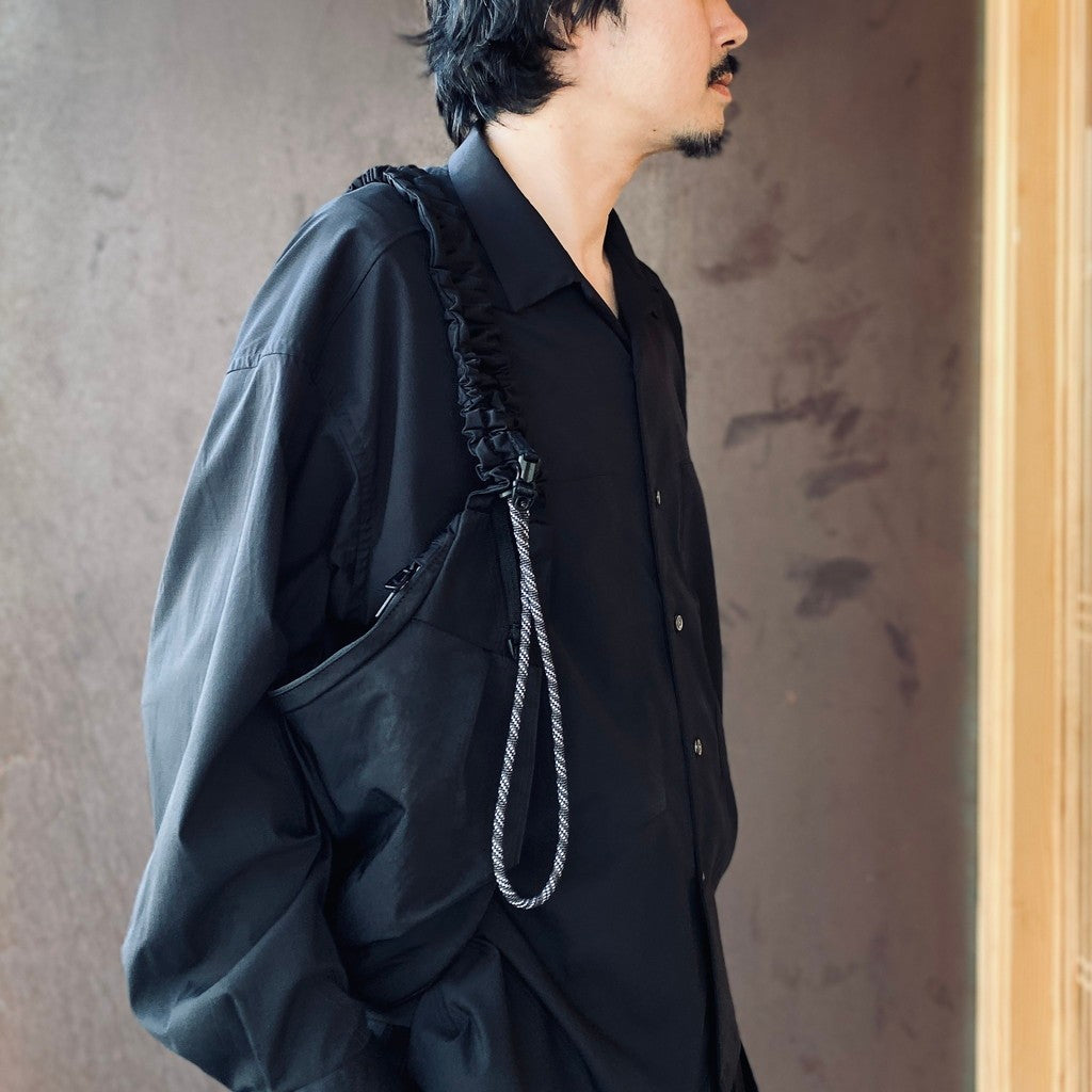 TEXTURED TWILL BODY BAG #BLACK [FTT36262B0007]