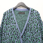 LEOPARD MOHAIR JACQUARD CARDIGAN #BLUE [26FW-WMK-KN17]