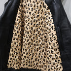 雙排扣皮外套（2 型）#黑色 [24FW-WMO-BL04]