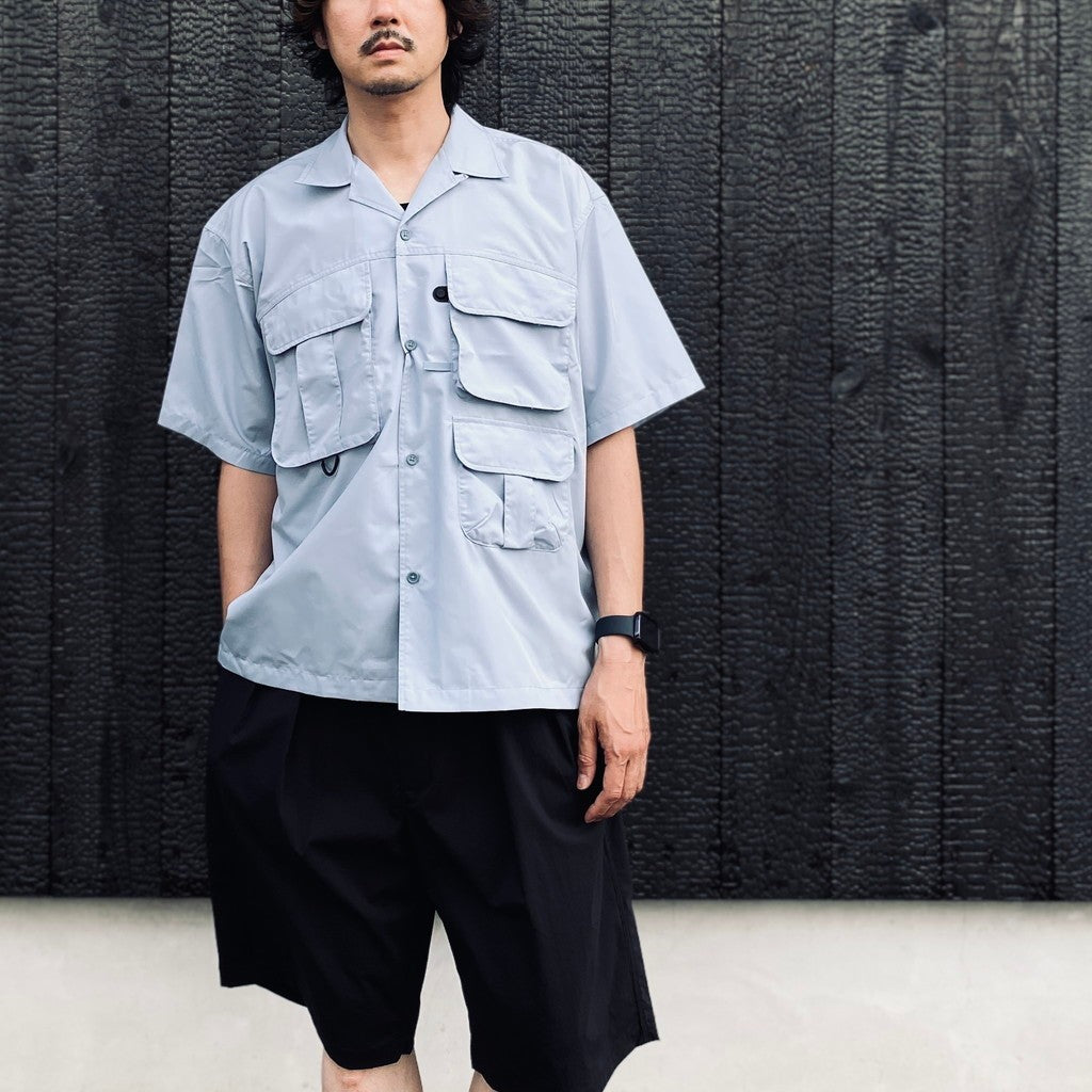 TECH MULTI TOOL POCKET SHIRT S/S SOLID #ICEBLUE [BE-86026]