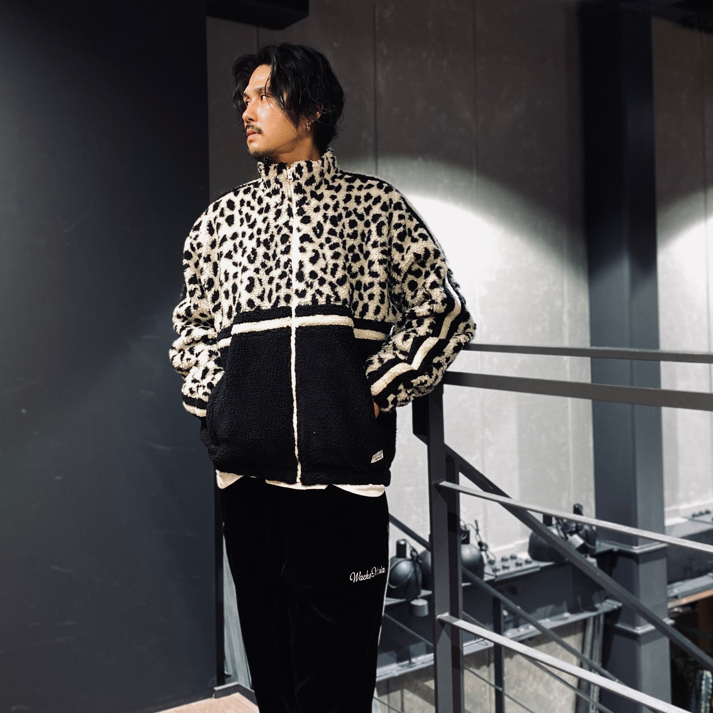 LEOPARD BOA TRACK JACKET #OFFWHITE [23FW-WMO-TJ01]