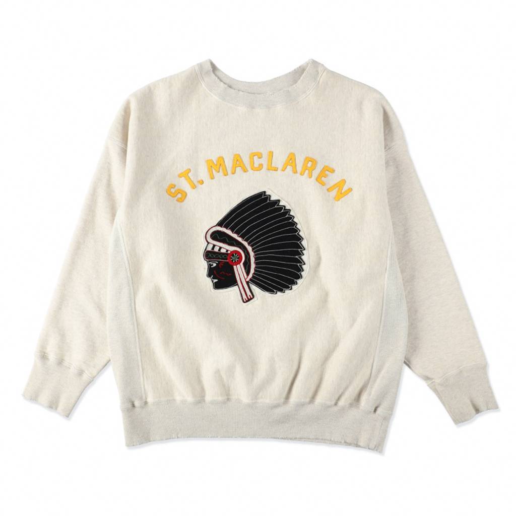 ST. MACLAREN UNIV. SWEATSHIRT AGED #AGED OATMEAL [BW252-MUS]