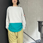 3 COLOR DBL KNIT BOAT NECK #GREY [CES26CS23]