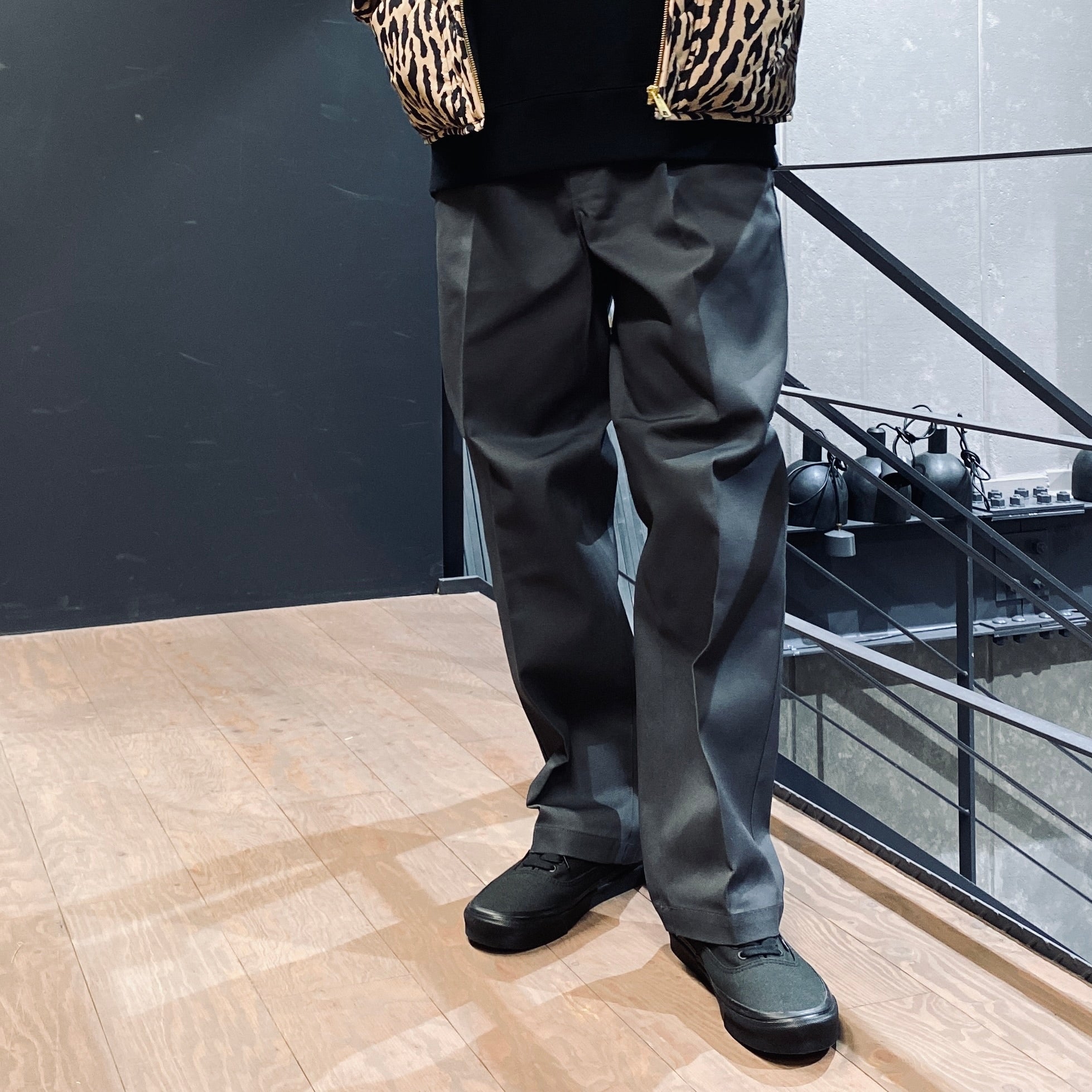 DICKIES | PLEATED TROUSERS #CHARCOAL [DICKIES-WM-PT14]