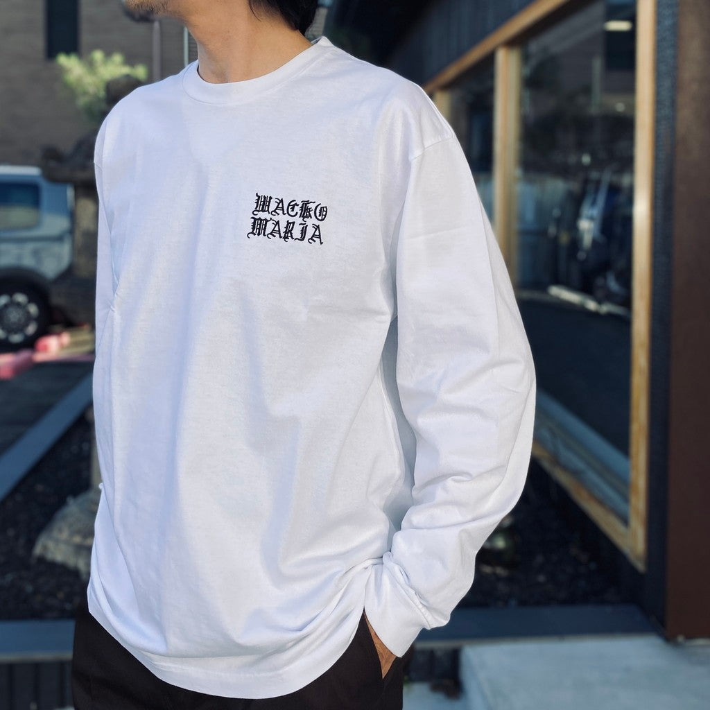 WASHED HEAVY WEIGHT CREW NECK LONG SLEEVE T-SHIRT ( TYPE-2 ) #WHITE [26FW-WMT-LT02]