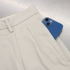 DOUBLE PLEATED CHINO TROUSERS #WHITE [23FW-WMP-PT01]