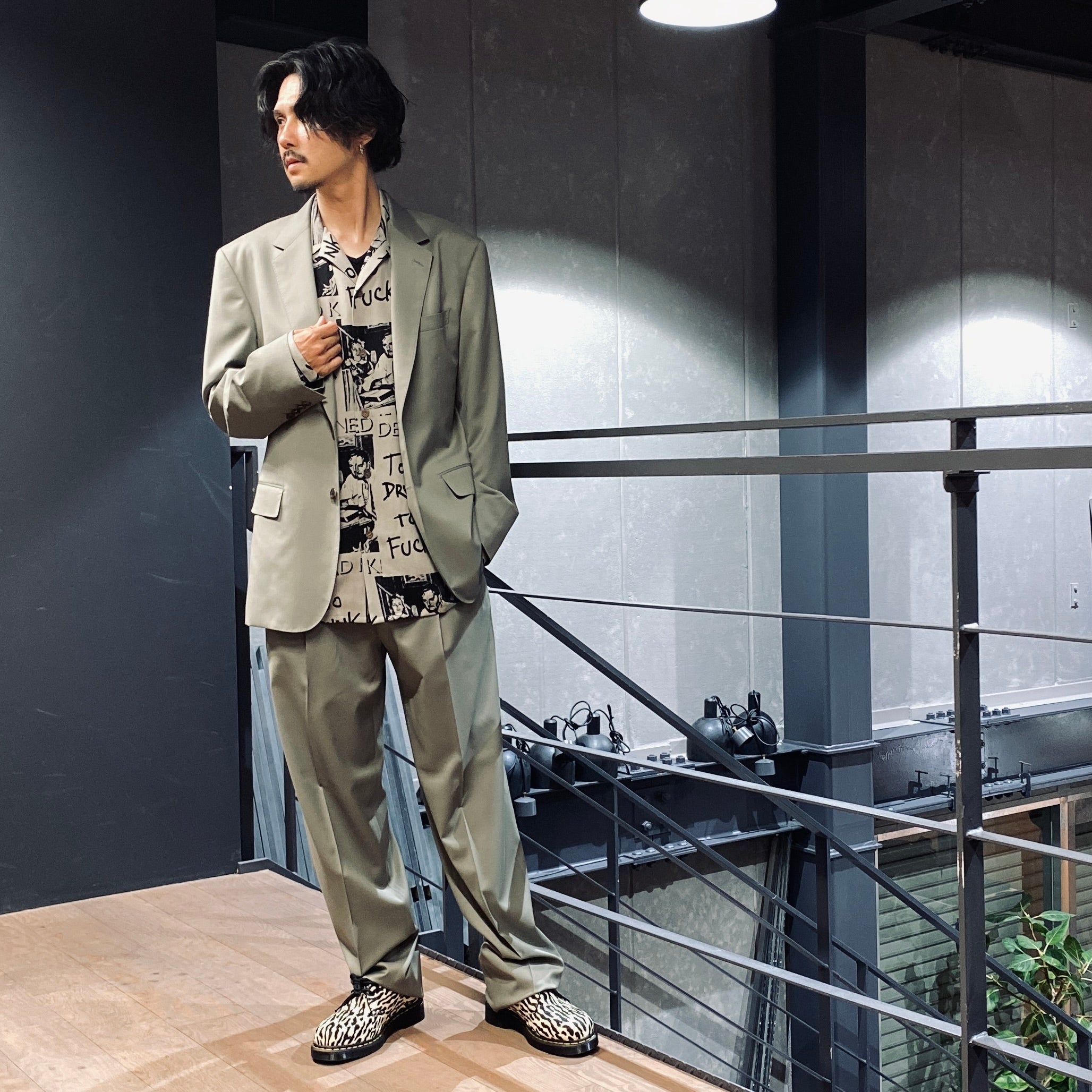 DEAD KENNEDYS | HAWAIIAN SHIRT L/S -TYPE 2- #GRAY [DEADKENNEDYS-WM-HI02]