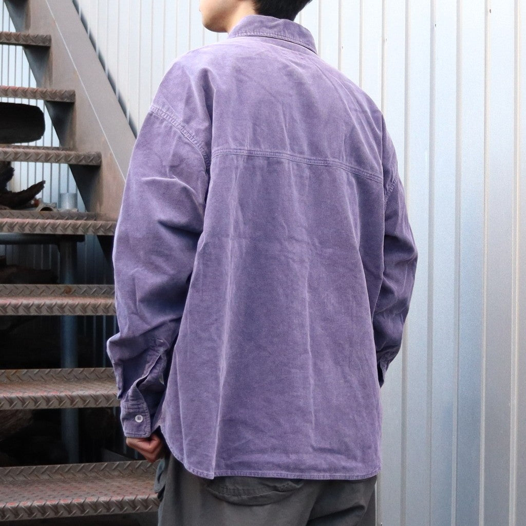 OVERDYE CORD DESIGN BIG SHIRT #PURPLE [CES28SH03] - cocorozashi
