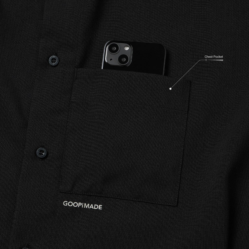 「GNV-S1」 SOFTBOX Oversized Strap Shirt #SHADOW [GOOPI-24SS-APR-03]