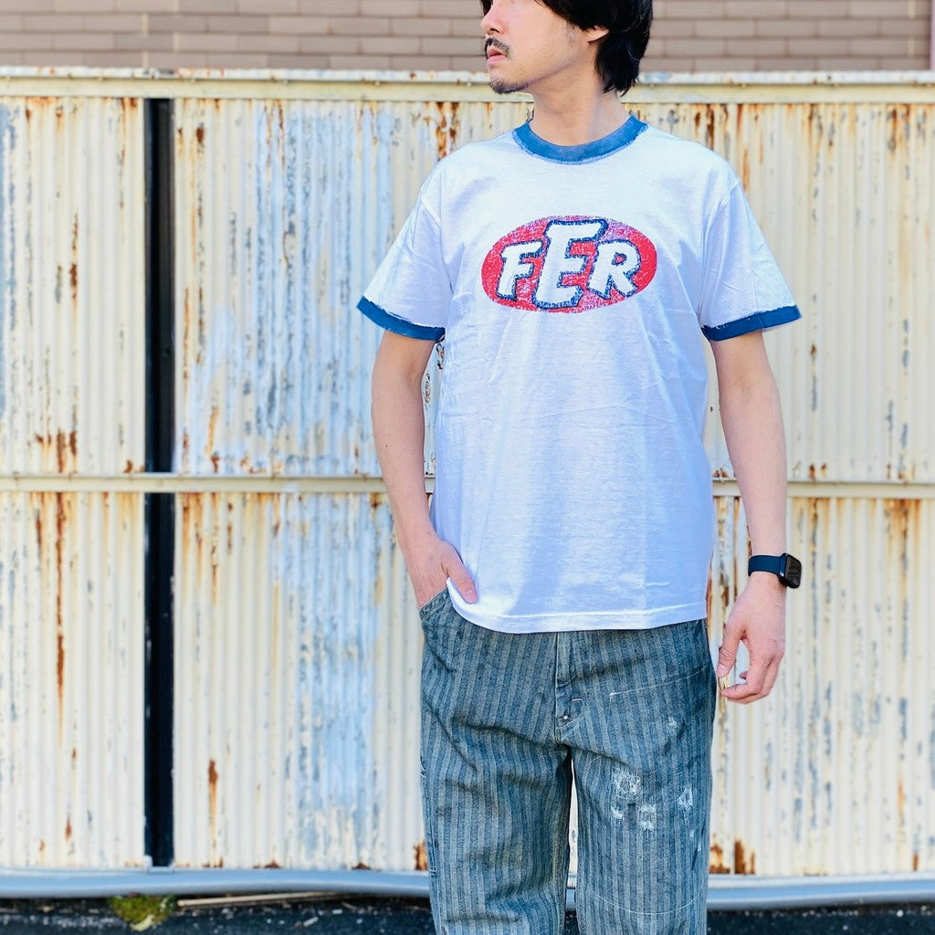 FER MOTORSPORT TRIM TEE #WHITE×NAVY [BW261-FMSTT]