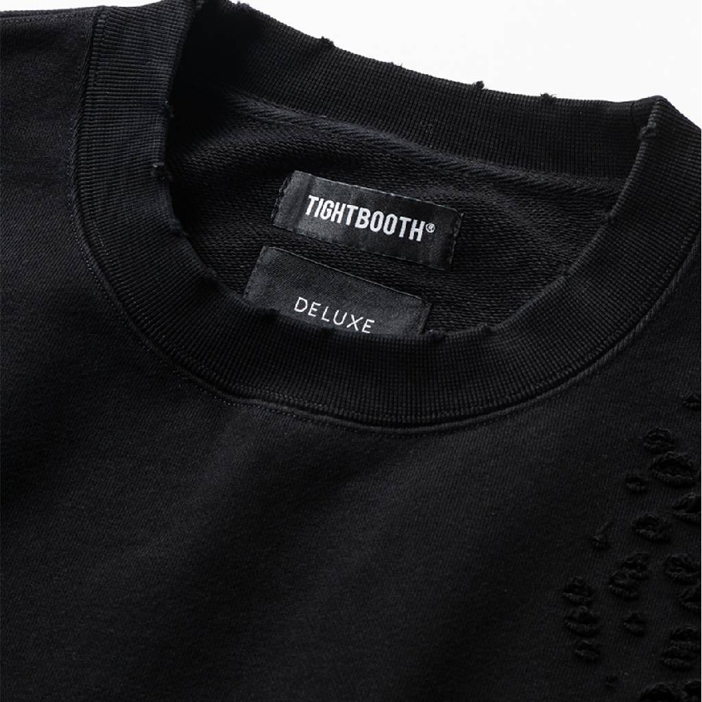 DELUXE | DAMAGE CREW SWEAT #Black [20TH-SW02]