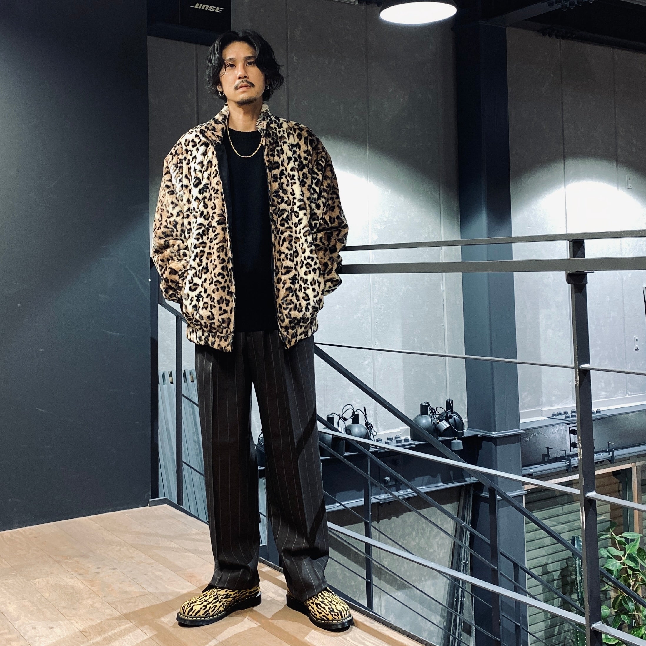 FUR LEOPARD TRACK JACKET #BEIGE [23FW-WMO-TJ04]