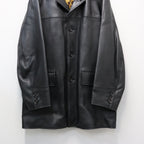 LEATHER COAT ( TYPE-2 ) #BLACK [26FWE-WMO-CO02]