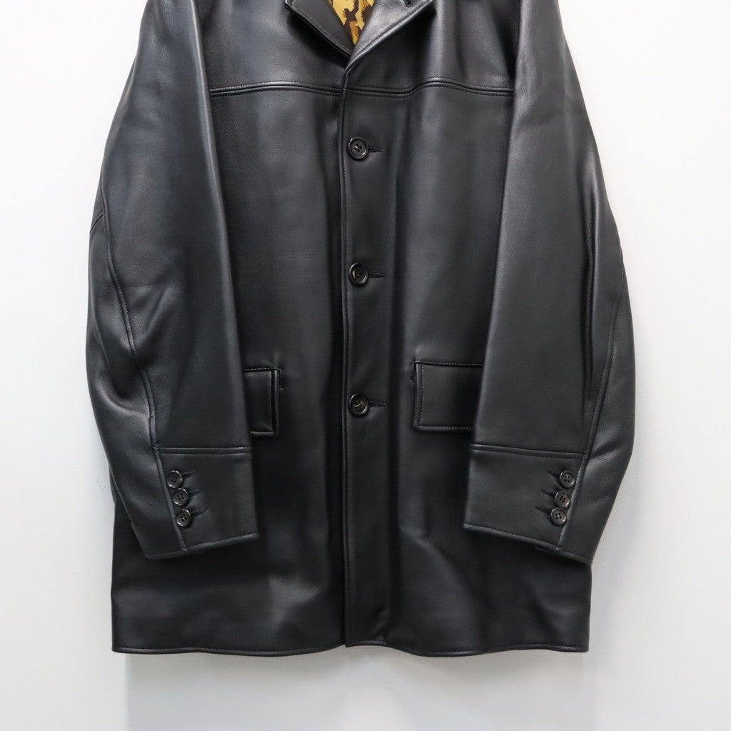 LEATHER COAT ( TYPE-2 ) #BLACK [26FWE-WMO-CO02]