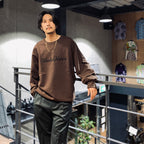 HEAVY WEIGHT CREW NECK SWEAT SHIRT -TYPE 1- #BROWN [23FW-WMC-SS02]